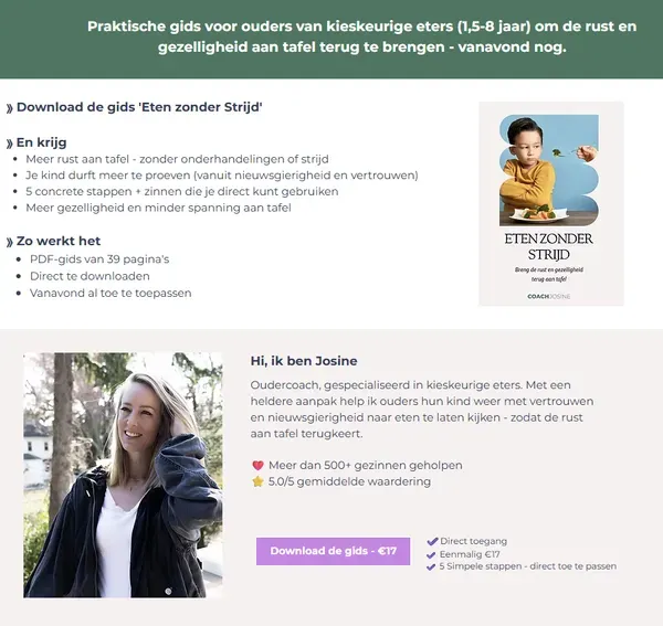 Eating guide Coach Josine — product page